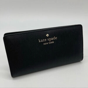 Kate Spade Large Slim Bifold Wallet Black